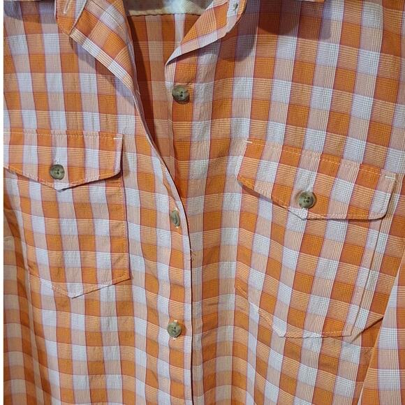 Eddie Bauer Travex Shirt Women Large Plaid Outdoor Nature Gorpcore Vented Hiking - Picture 3 of 9